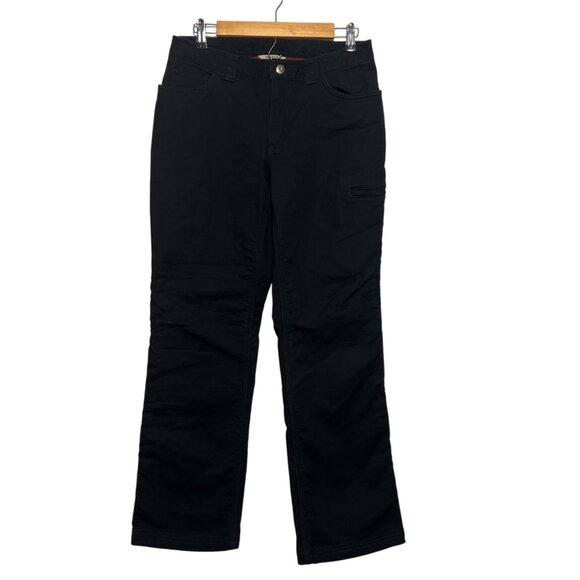 Duluth Fleece Lined Pants Cargo Utility Heavy Duty Boot Cut Work Canvas Size 8 - Picture 1 of 15